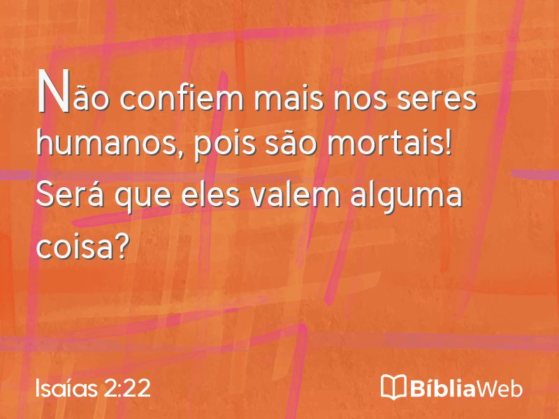 Isaías 2:22 em imagem para compartilhar