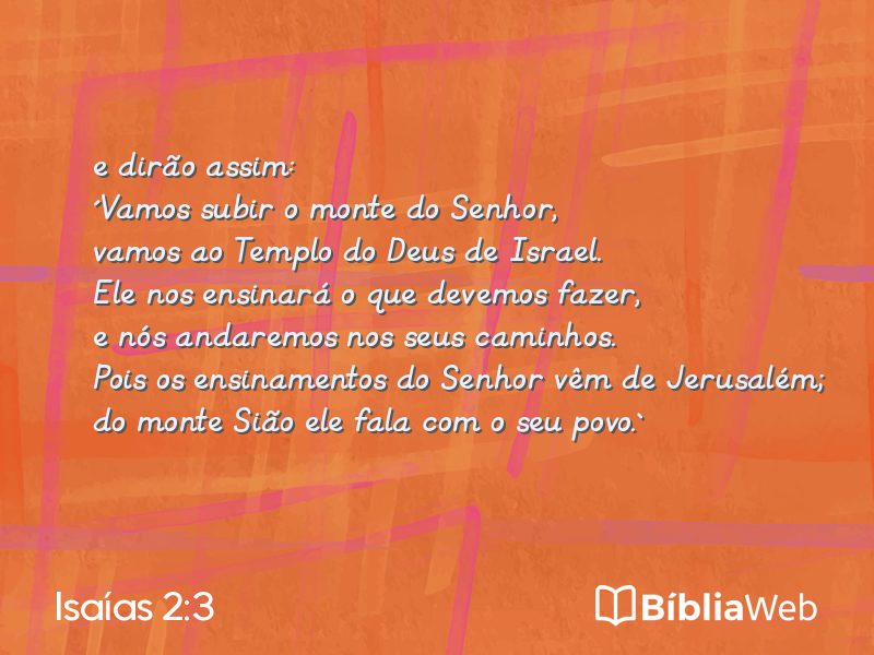 Isaías 2:3 em imagem para compartilhar