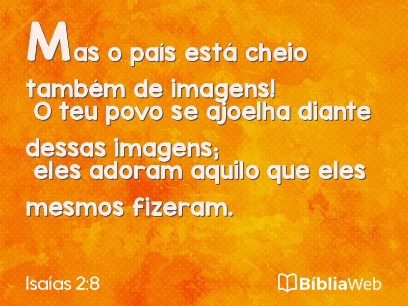 Isaías 2:8 em imagem para compartilhar