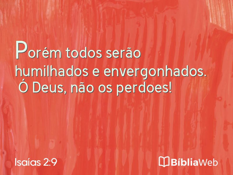 Isaías 2:9 em imagem para compartilhar