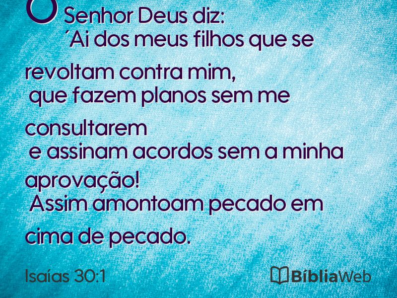 Isaías 30:1 em imagem para compartilhar