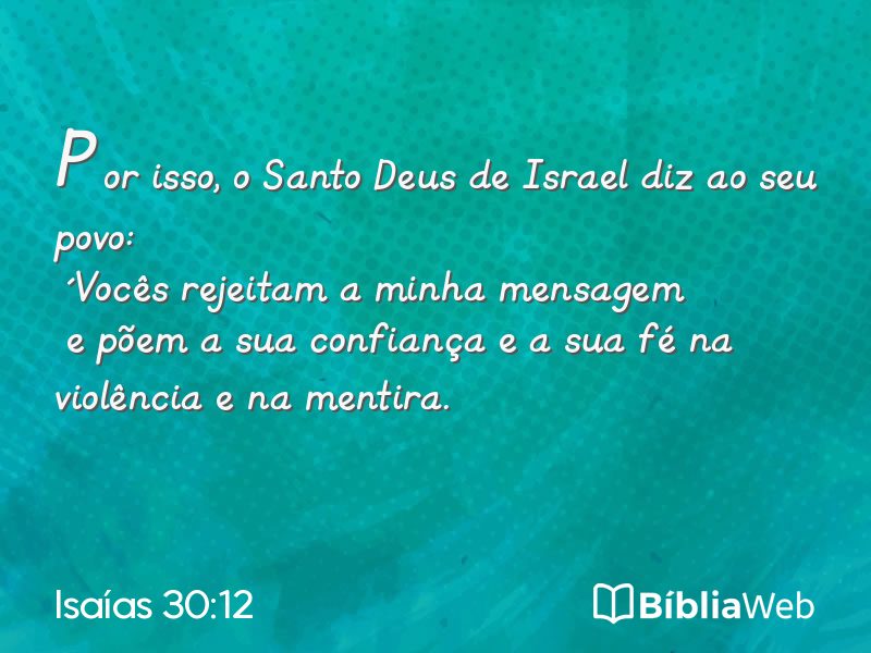 Isaías 30:12 em imagem para compartilhar