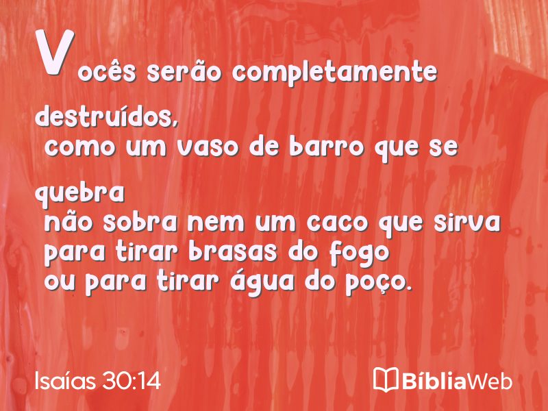 Isaías 30:14 em imagem para compartilhar