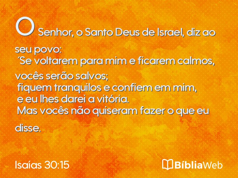 Isaías 30:15 em imagem para compartilhar