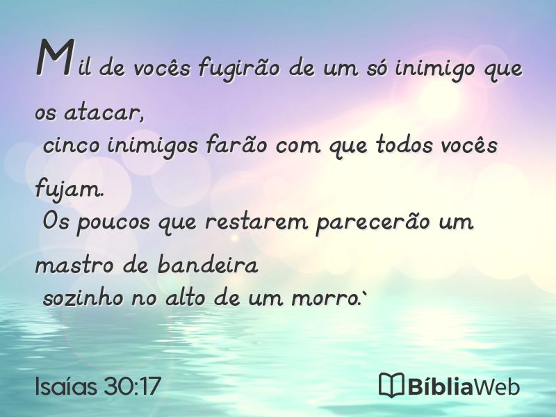 Isaías 30:17 em imagem para compartilhar