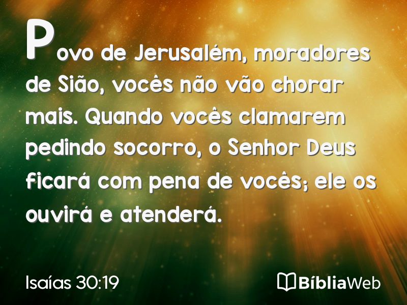 Isaías 30:19 em imagem para compartilhar