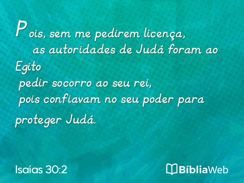 Isaías 30:2 em imagem para compartilhar