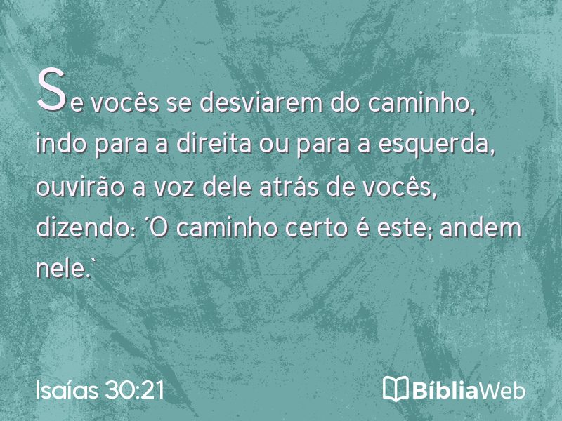 Isaías 30:21 em imagem para compartilhar