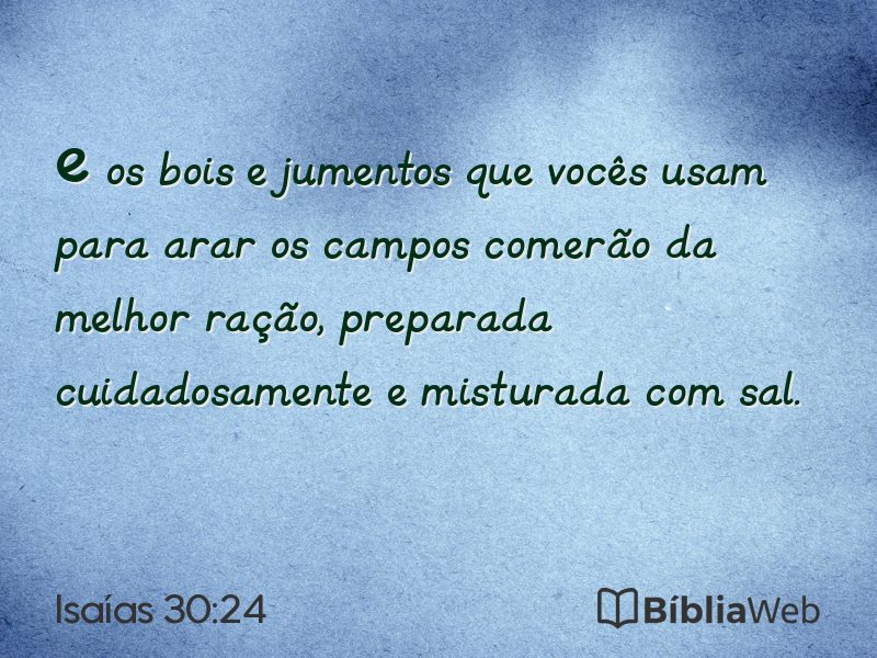 Isaías 30:24 em imagem para compartilhar