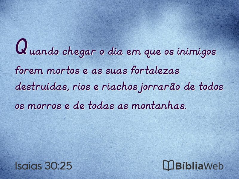 Isaías 30:25 em imagem para compartilhar