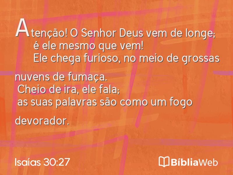 Isaías 30:27 em imagem para compartilhar