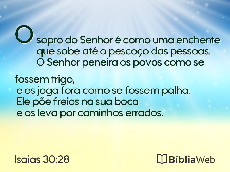 Isaías 30:28 em imagem para compartilhar