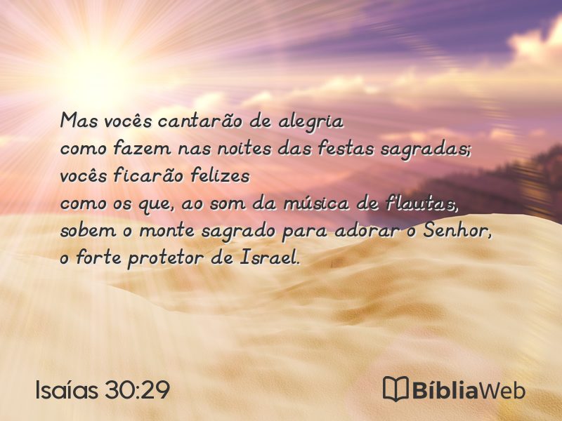 Isaías 30:29 em imagem para compartilhar