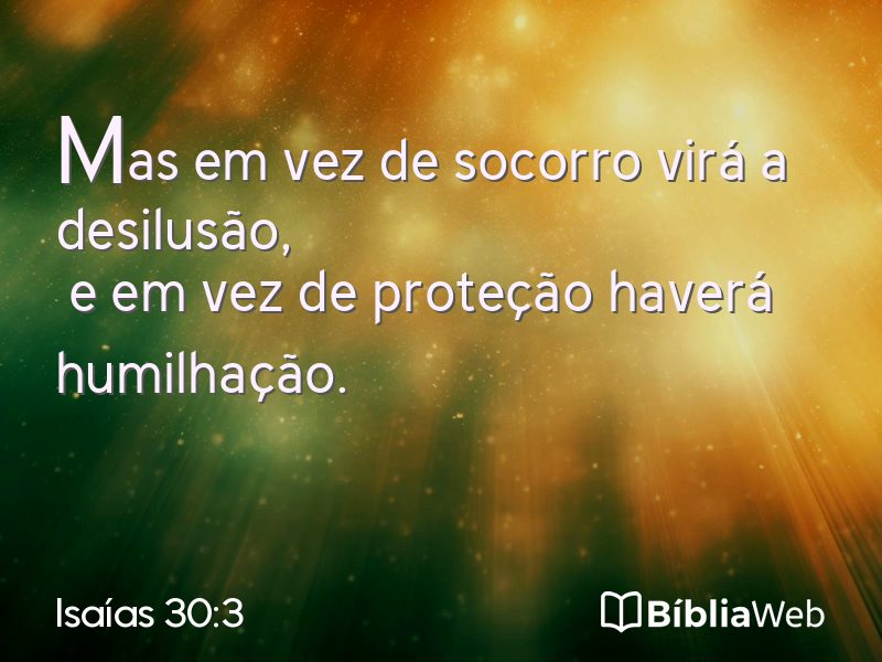 Isaías 30:3 em imagem para compartilhar
