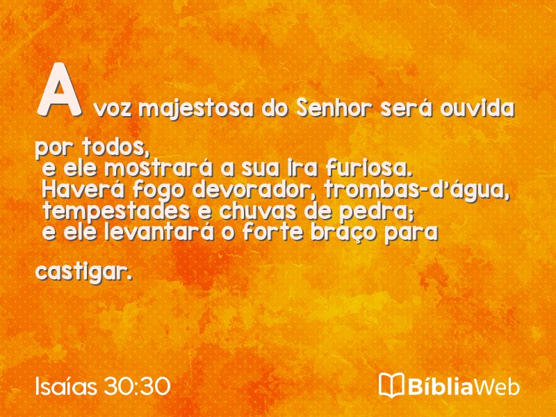Isaías 30:30 em imagem para compartilhar