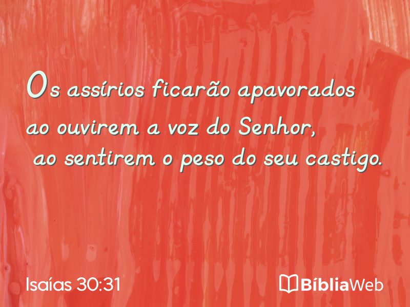 Isaías 30:31 em imagem para compartilhar