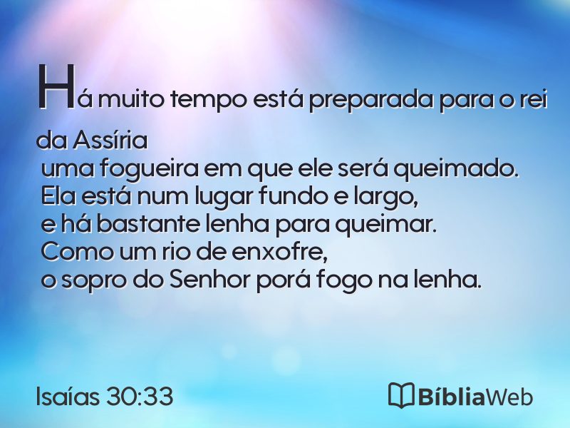 Isaías 30:33 em imagem para compartilhar