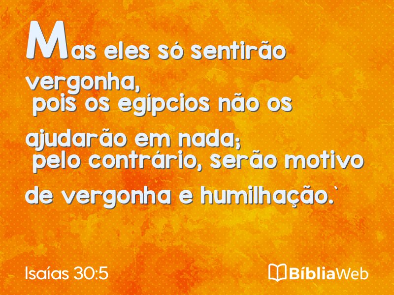 Isaías 30:5 em imagem para compartilhar