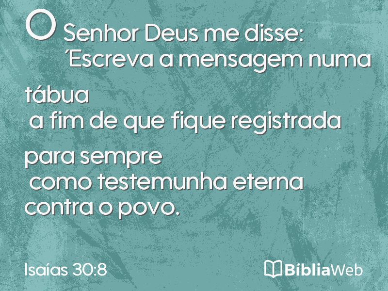 Isaías 30:8 em imagem para compartilhar