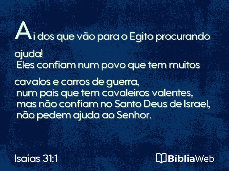 Isaías 31:1 em imagem para compartilhar