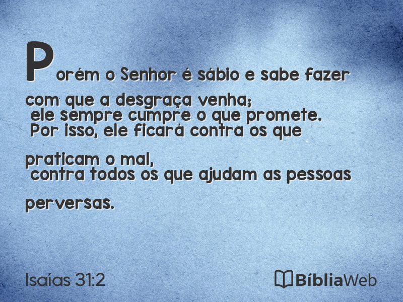 Isaías 31:2 em imagem para compartilhar