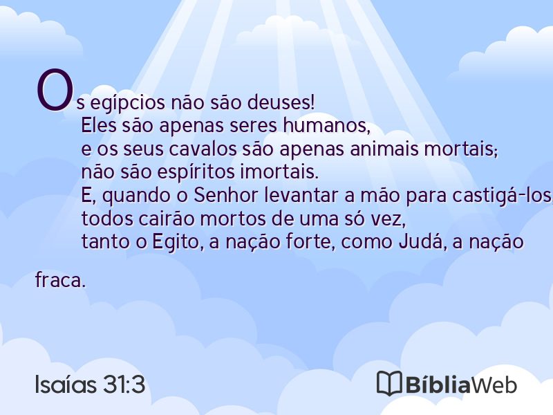 Isaías 31:3 em imagem para compartilhar