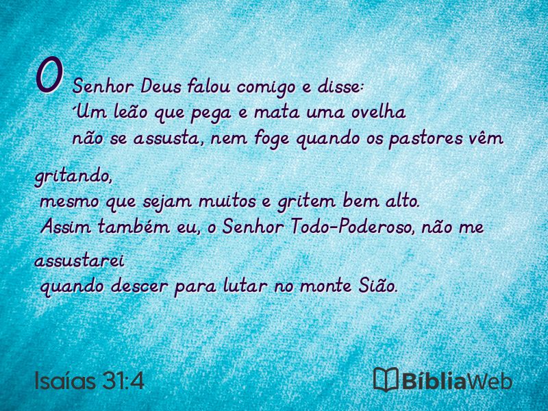Isaías 31:4 em imagem para compartilhar