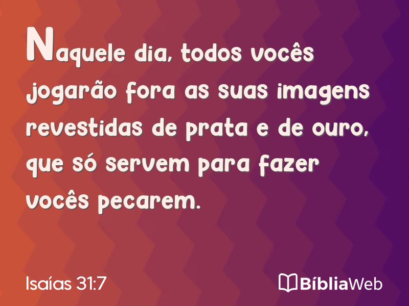 Isaías 31:7 em imagem para compartilhar