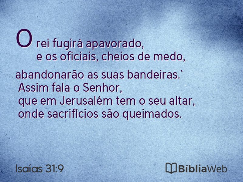 Isaías 31:9 em imagem para compartilhar