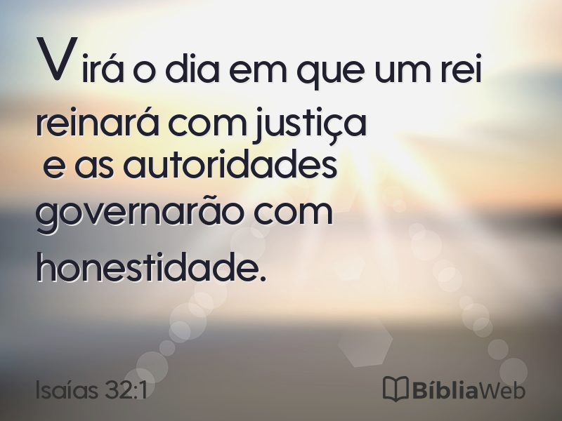 Isaías 32:1 em imagem para compartilhar
