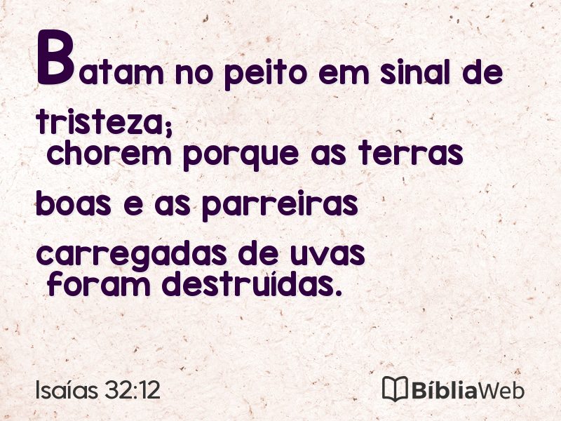 Isaías 32:12 em imagem para compartilhar