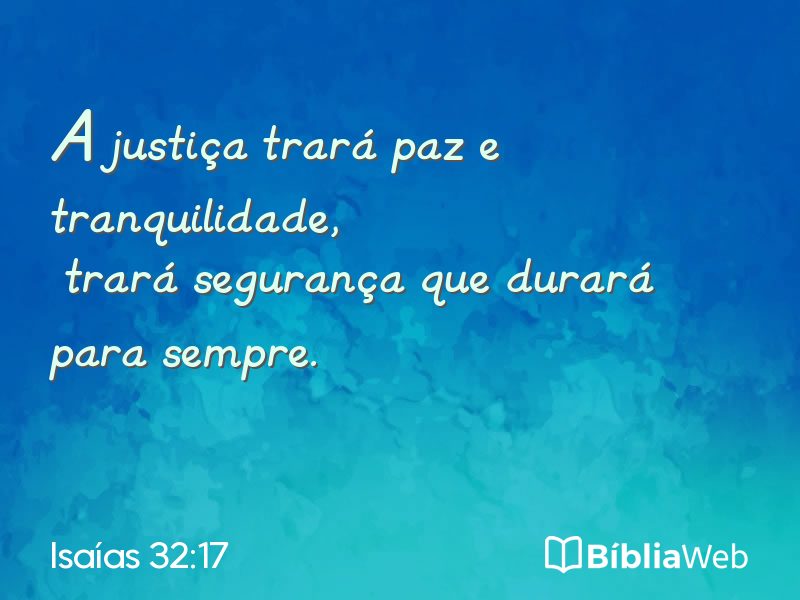Isaías 32:17 em imagem para compartilhar