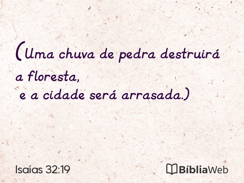 Isaías 32:19 em imagem para compartilhar