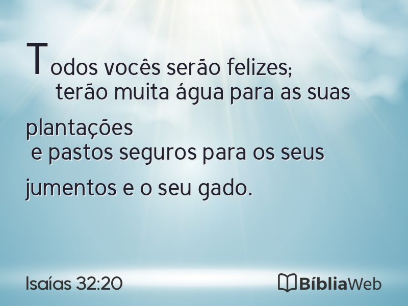 Isaías 32:20 em imagem para compartilhar