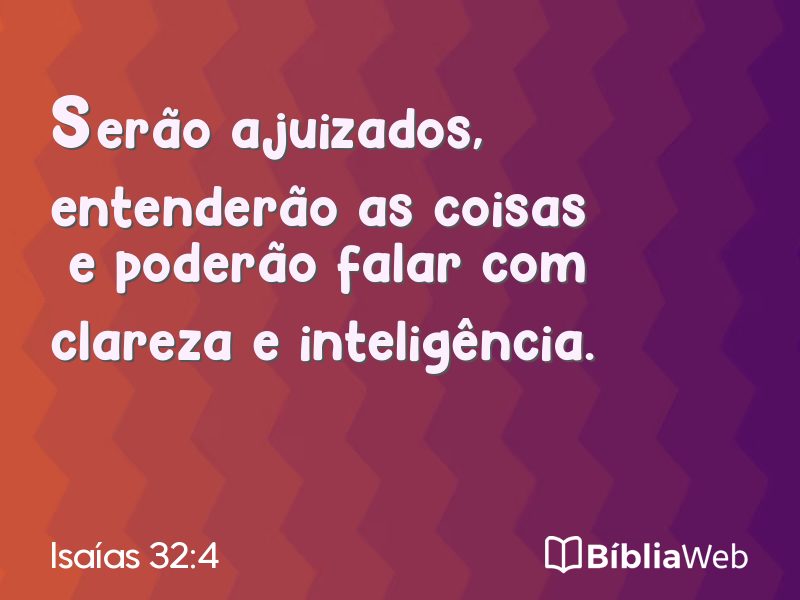 Isaías 32:4 em imagem para compartilhar