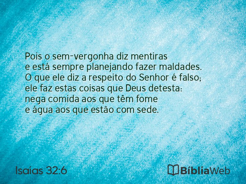Isaías 32:6 em imagem para compartilhar
