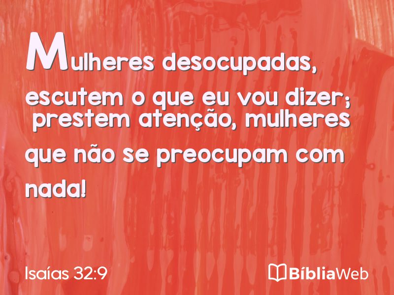 Isaías 32:9 em imagem para compartilhar