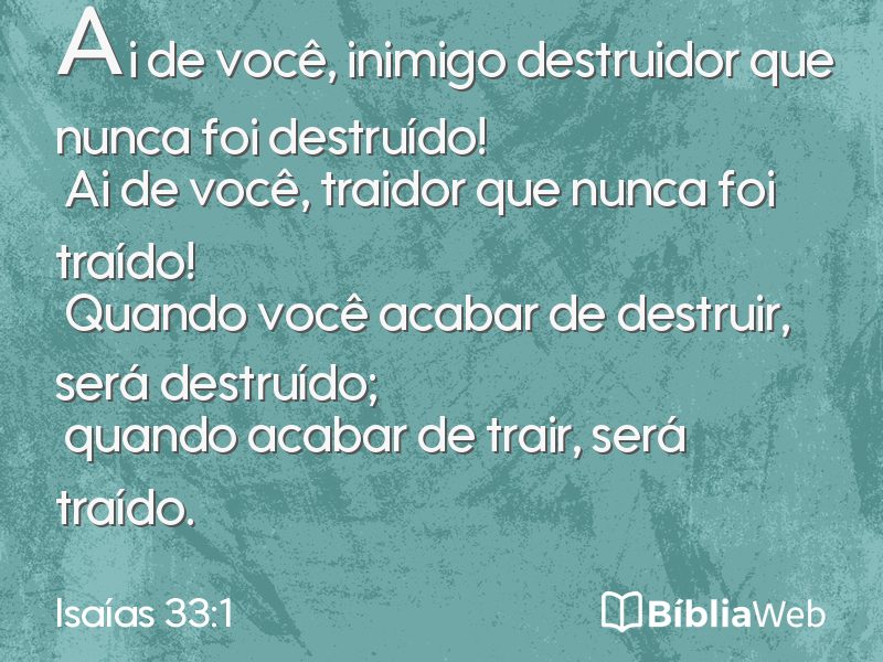 Isaías 33:1 em imagem para compartilhar