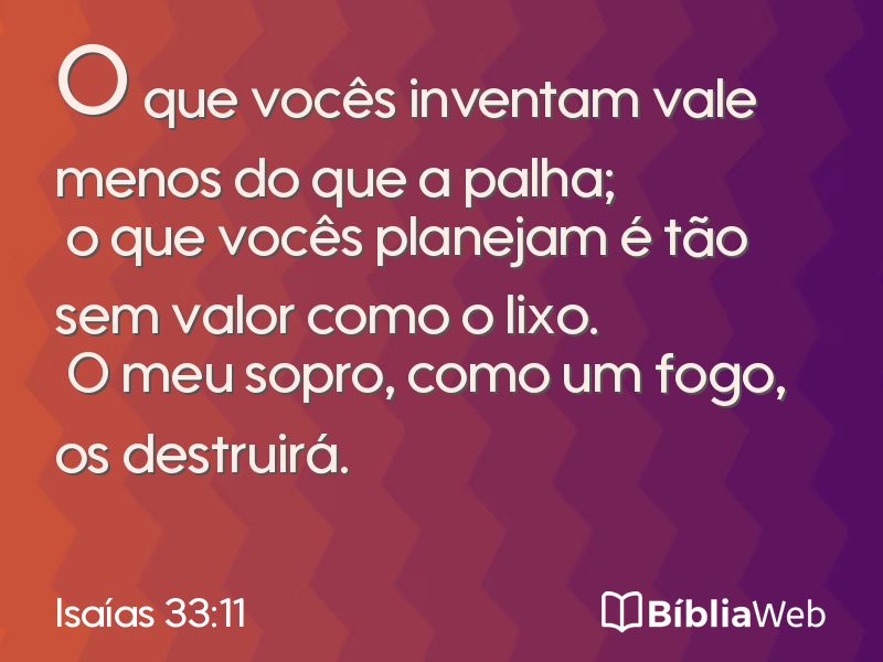 Isaías 33:11 em imagem para compartilhar