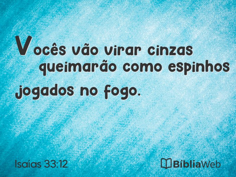 Isaías 33:12 em imagem para compartilhar