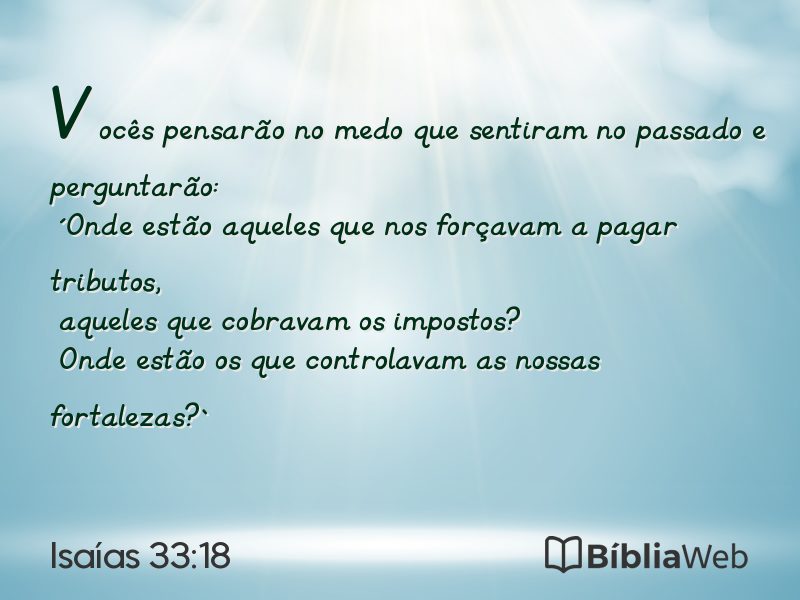 Isaías 33:18 em imagem para compartilhar