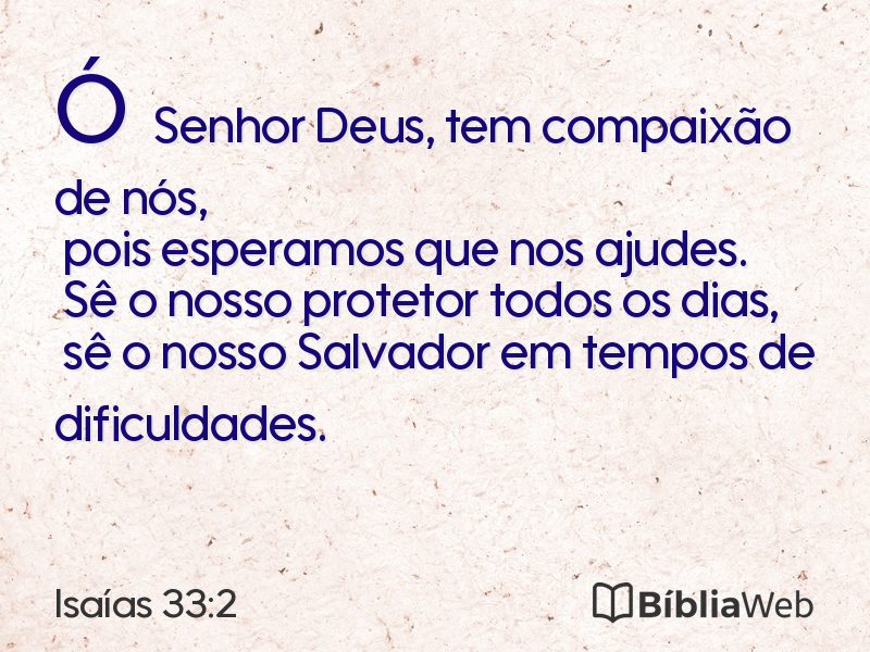 Isaías 33:2 em imagem para compartilhar