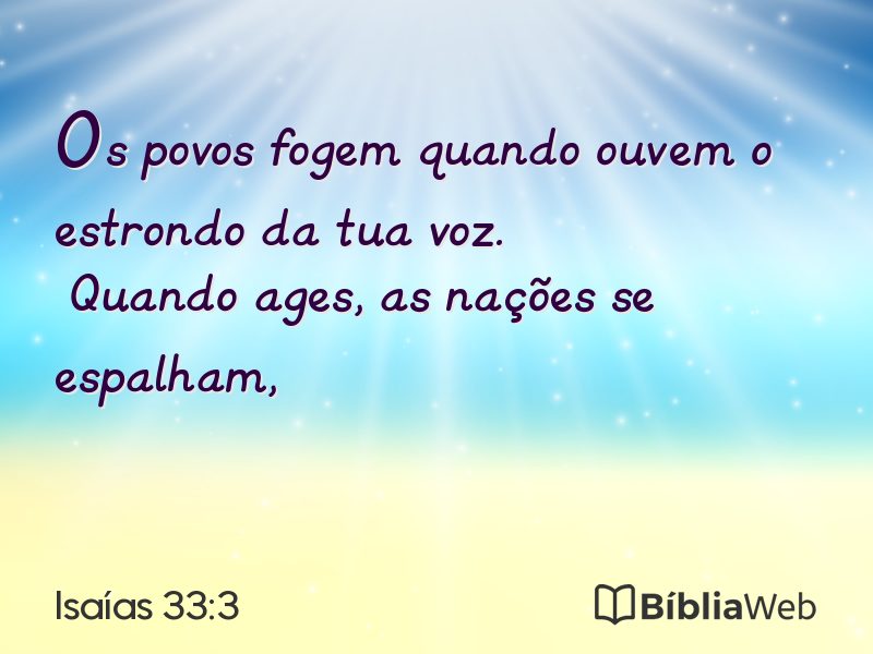 Isaías 33:3 em imagem para compartilhar