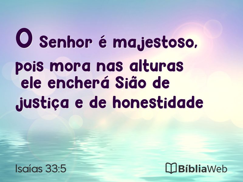 Isaías 33:5 em imagem para compartilhar