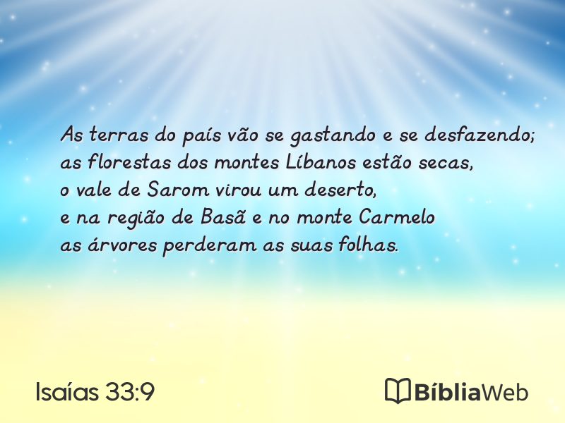 Isaías 33:9 em imagem para compartilhar