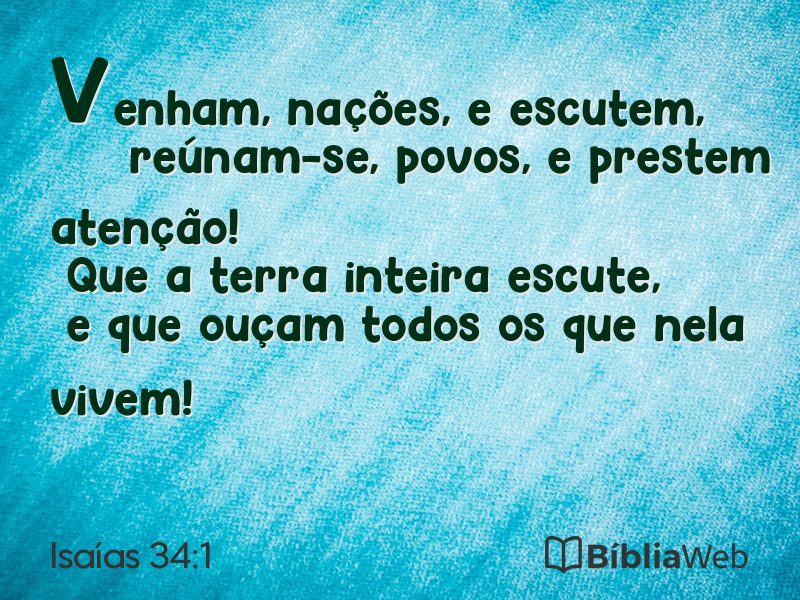 Isaías 34:1 em imagem para compartilhar