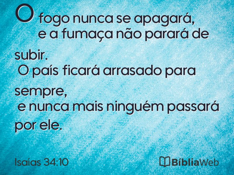 Isaías 34:10 em imagem para compartilhar