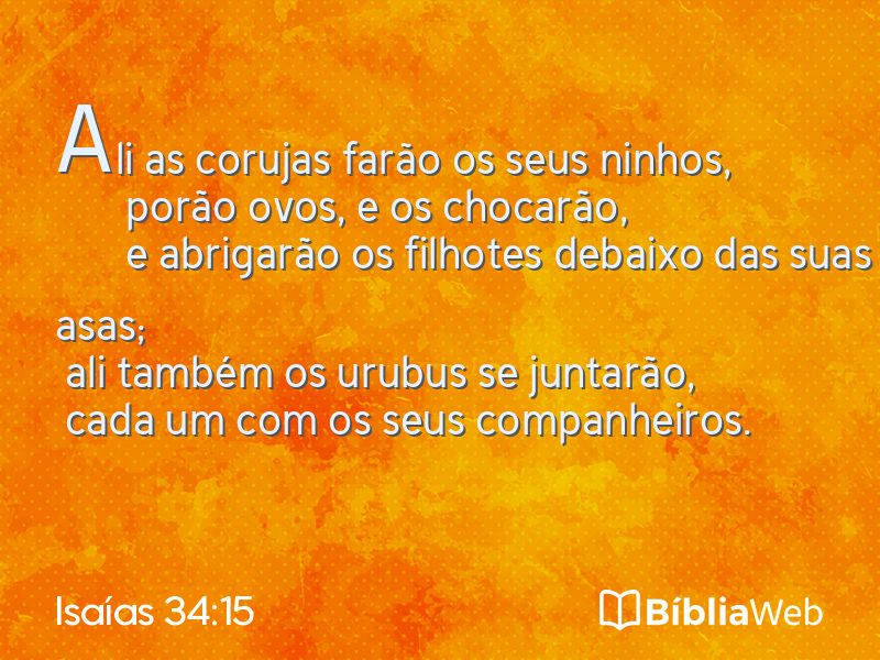 Isaías 34:15 em imagem para compartilhar