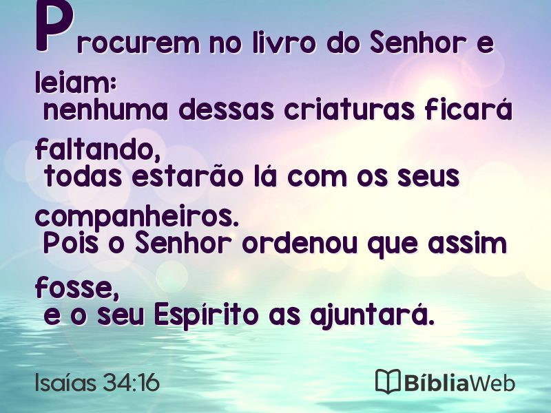 Isaías 34:16 em imagem para compartilhar