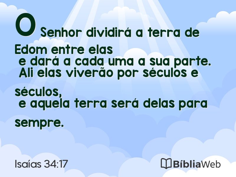 Isaías 34:17 em imagem para compartilhar